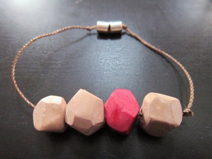 Faceted Clay Bead Bracelet