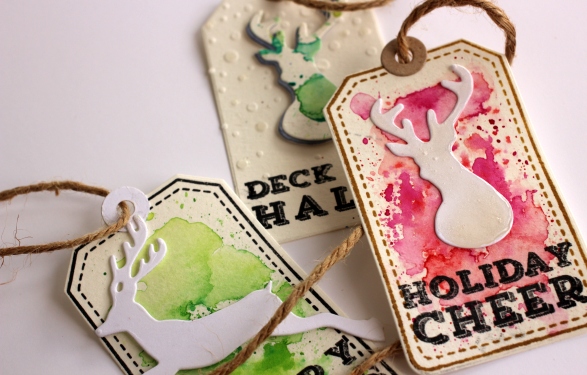 Water Colored Gift Tags